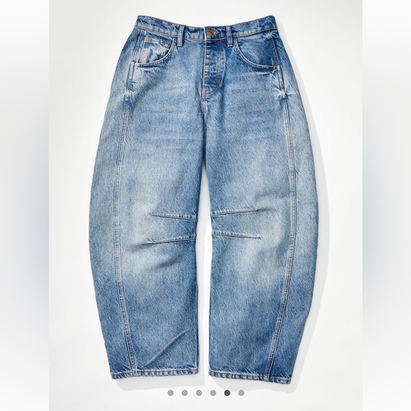 We The Free Good Luck Mid-Rise Barrel Jeans EUC - Picture 10 of 11